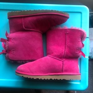 Hot Pink Bailey Bow Uggs